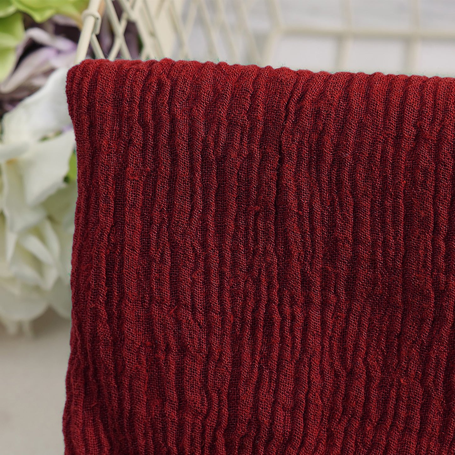 Ramie mesh wrinkles Clothing Fabric For Women For Sewing By Meters R14EH