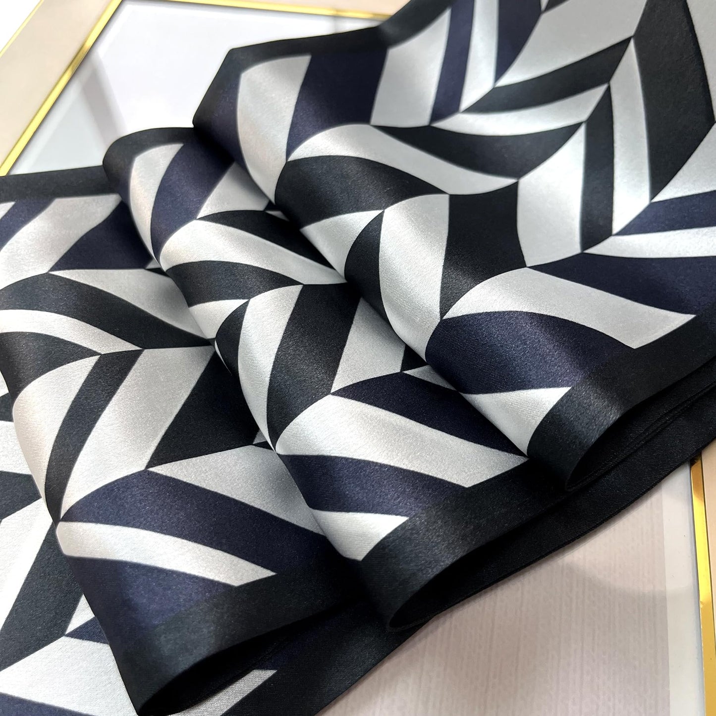 Woman Mulberry Silk Scarf Natura Double-Layer Long Strip Fresh Literary Style Scarf Digital Printing Customization Wholesale