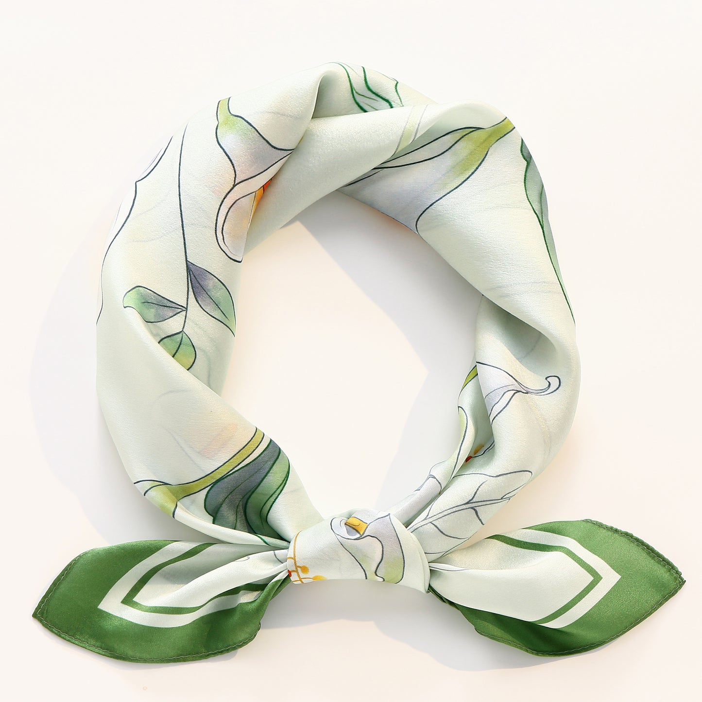 Tolzorai Pure Mulberry Silk Square Hair Scarf Satin Designer For Women's High-grade Fashion Neckerchief headband scarf