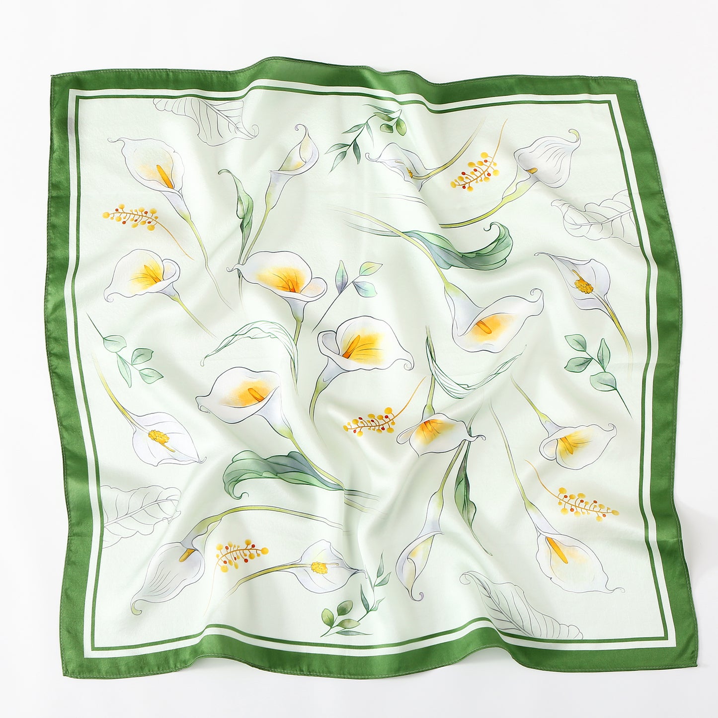 Tolzorai Pure Mulberry Silk Square Hair Scarf Satin Designer For Women's High-grade Fashion Neckerchief headband scarf