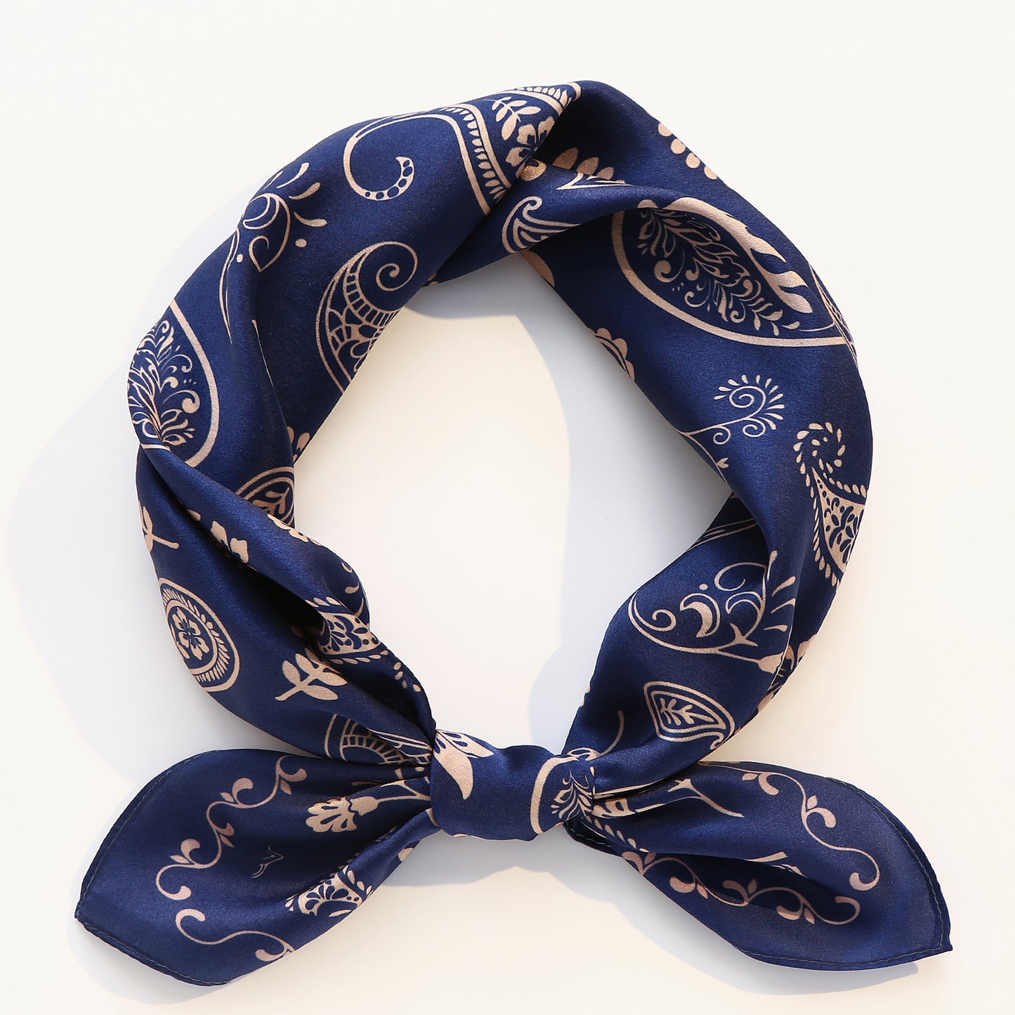 Tolzorai Pure Mulberry Silk Square Hair Scarf Satin Designer For Women's High-grade Fashion Neckerchief headband scarf
