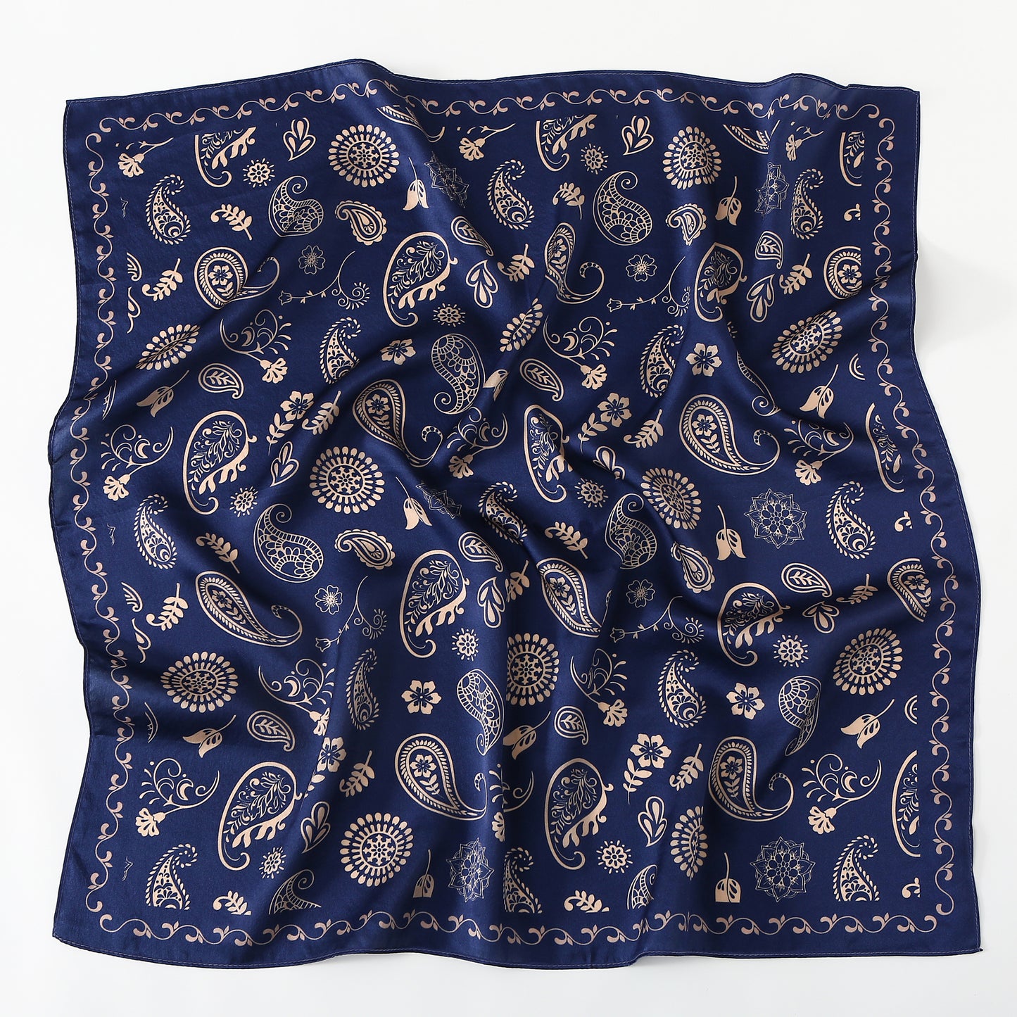 Tolzorai Pure Mulberry Silk Square Hair Scarf Satin Designer For Women's High-grade Fashion Neckerchief headband scarf