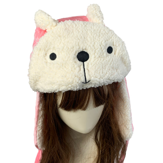 Cute Gilr's Warm Earmuff Thickened Earflap Hat Winter Cold Proof Warm Cotton Hat Cat Ear Cap Hat Big Gilr's