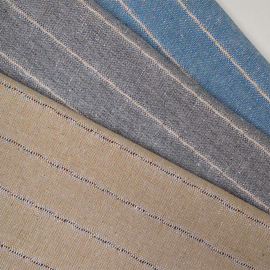 Linen Cotton Yarn-dyed Striped Fabric For Women For Sewing By Meters Y670