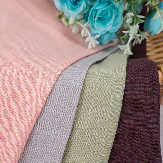 Natural Linen Fabrics Printed Clothing Fabric Dresses Elegant Luxury For Women For Sewing By Meters L14W