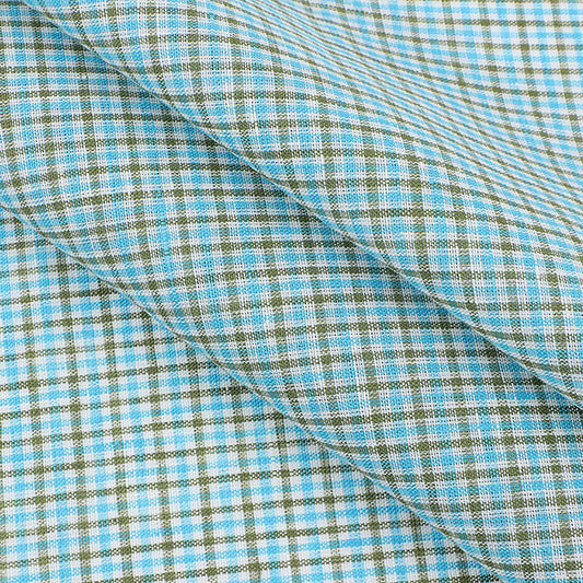 Linen color woven checkered pattern For Women For Sewing By Meters L1480