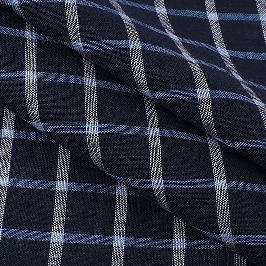 Linen Yarn-dyed Plaid Fabric For Women For Sewing By Meters L1464