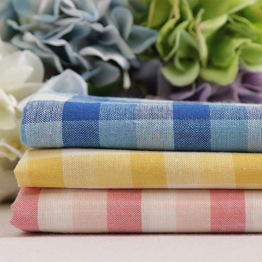 Ramie cotton plaid Clothing fabric For Women For Sewing By Meters RC21Y