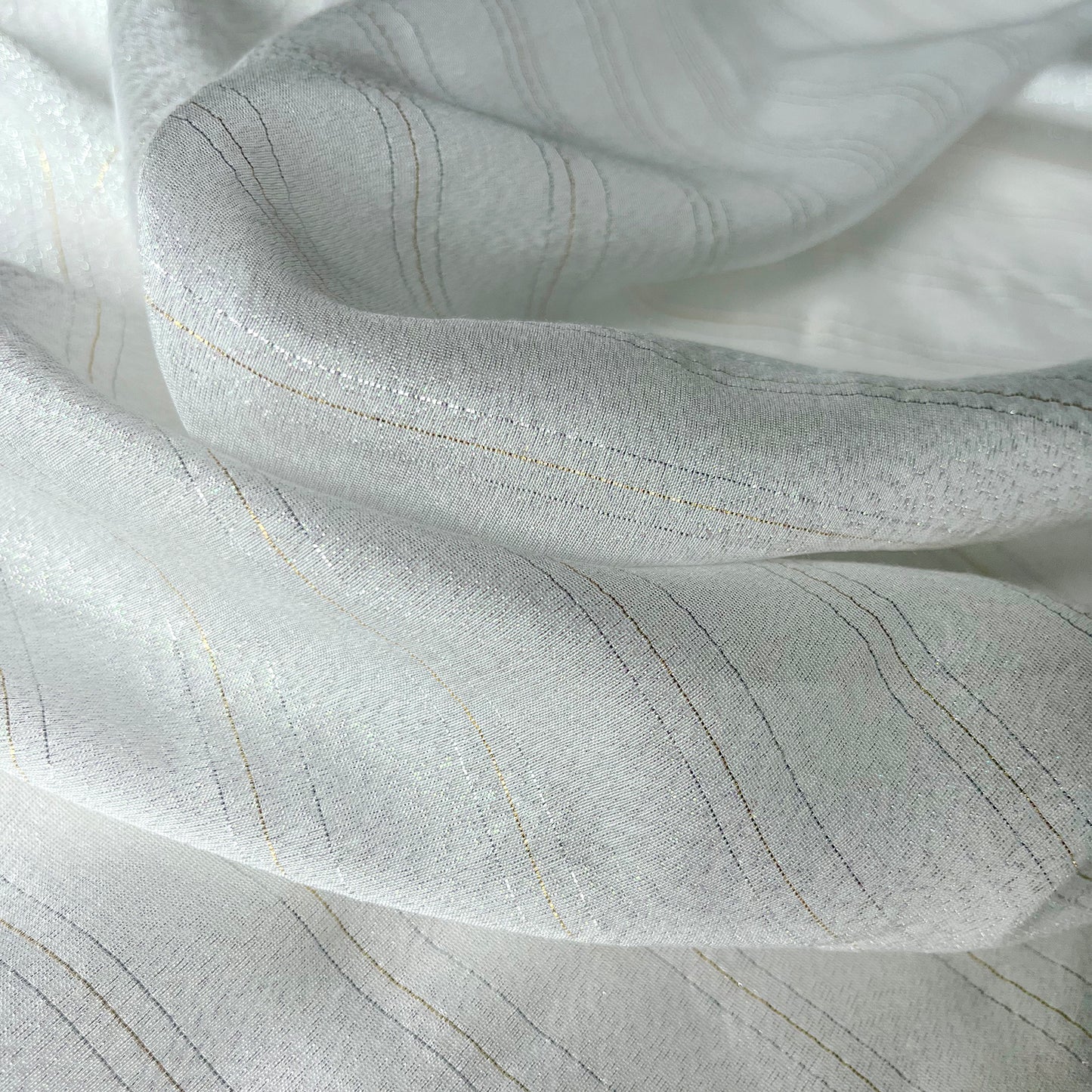 12 Momme Silk Rayon Colorful Shiny Striped Clothing Fabric Elegant Luxury For Women For Sewing By Meters