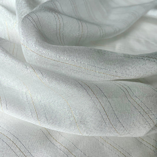 12 Momme Silk Rayon Colorful Shiny Striped Clothing Fabric Elegant Luxury For Women For Sewing By Meters