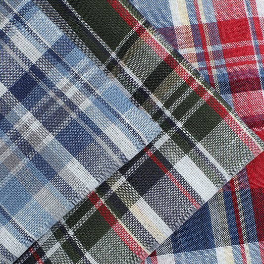 Linen color woven checkered pattern For Women For Sewing By Meters L1452