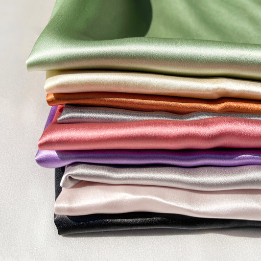 19 Momme Silk Satin Printed Clothing Colored Fabric Dresses Elegant Luxury For Women For Sewing By Meters 140cm