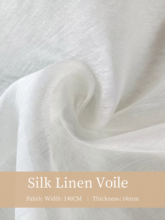 Silk Linen  Voile Clothing Printed Natural Fabric Telas Tulle Dresses For Women For Sewing By Meters