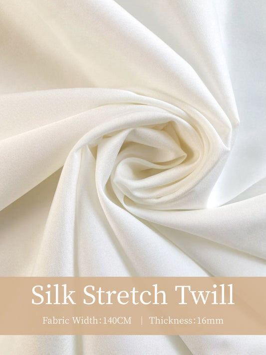 Mulberry Silk Stretch Twill Clothing Printed Fabric Elegant Luxury Costume Shirt Scarf Dresses For Sewing By Meters