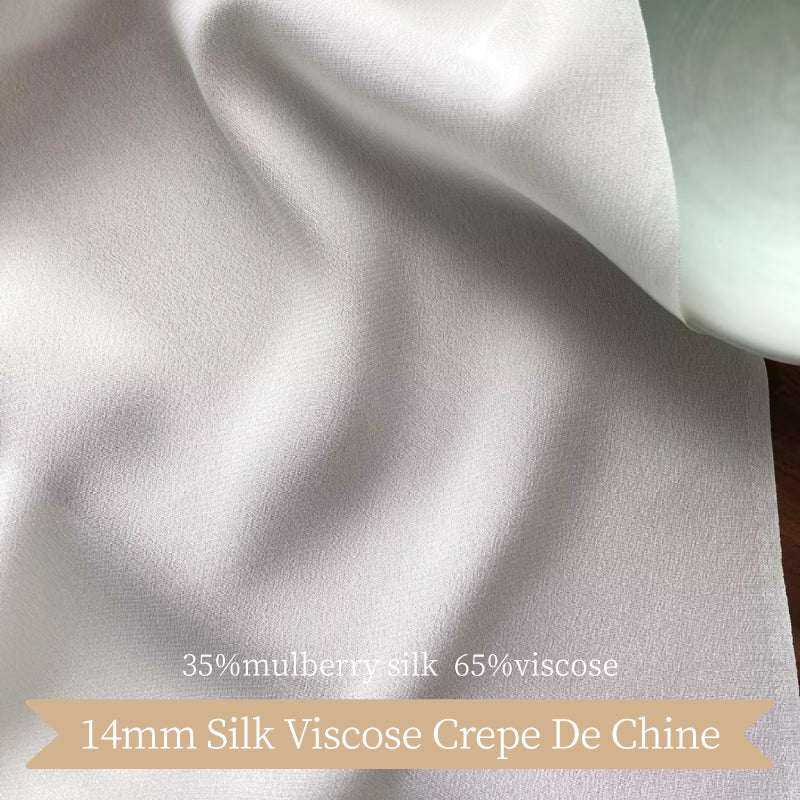 Natural Silk Viscose Crepe De Chine Clothing Printed Fabric Scarf Tulle Dresses Elegant Luxury For Women For Sewing By Meters