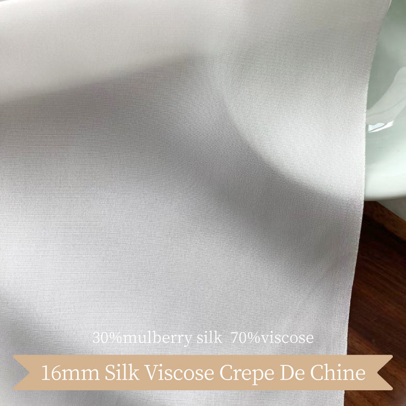 Natural Silk Viscose Crepe De Chine Clothing Printed Fabric Scarf Tulle Dresses Elegant Luxury For Women For Sewing By Meters