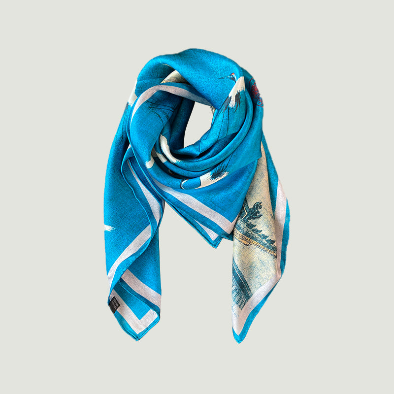 Mulberry Silk Natural Printed Silk Scarf 35" For Woman Luxury Classical Art Famous Painting New Style customization