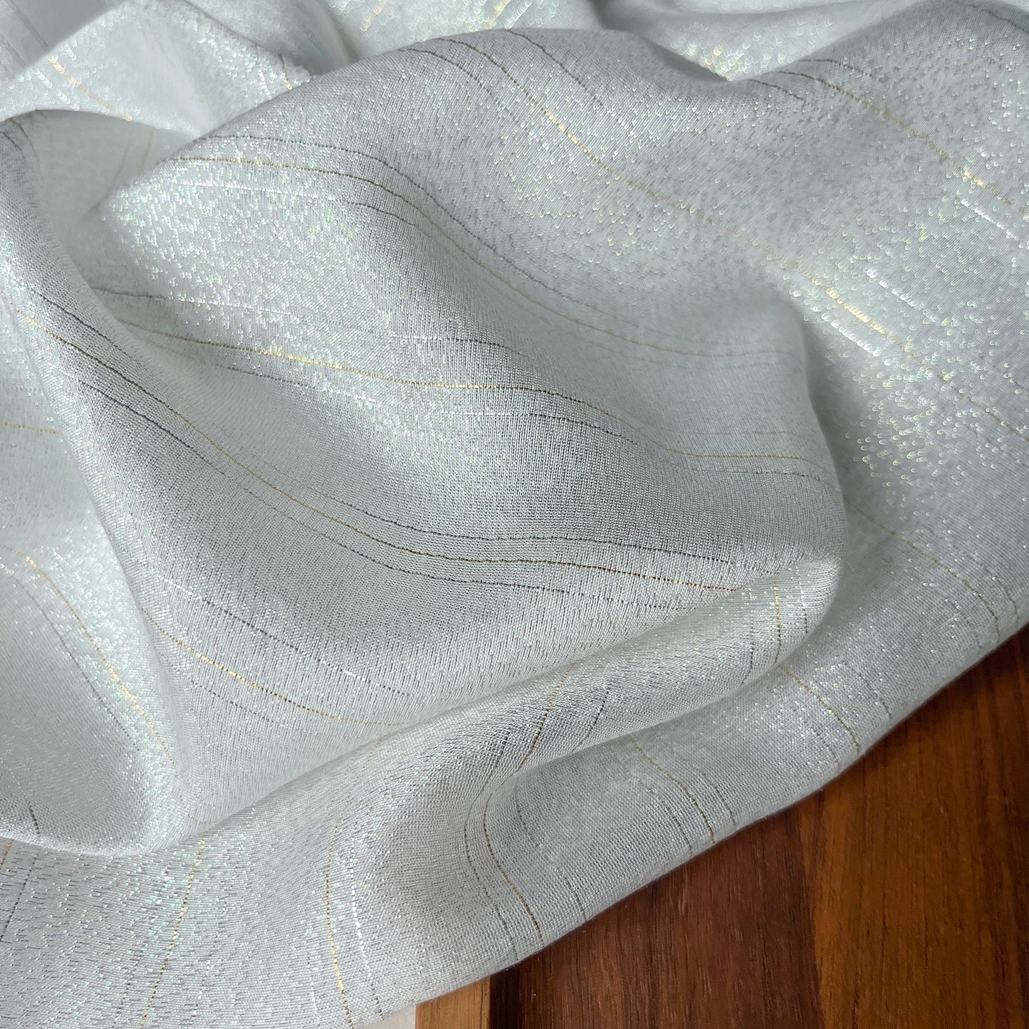 12 Momme Silk Rayon Colorful Shiny Striped Clothing Fabric Elegant Luxury For Women For Sewing By Meters