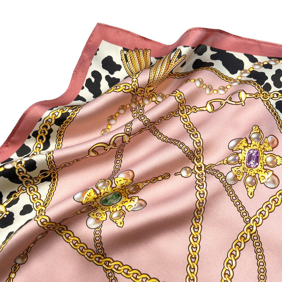 Tolzorai Pure Mulberry Silk Light weight Hair Scarf 21" Neckerchief Printed Women's Head Scarf Wraps With Gift Packed