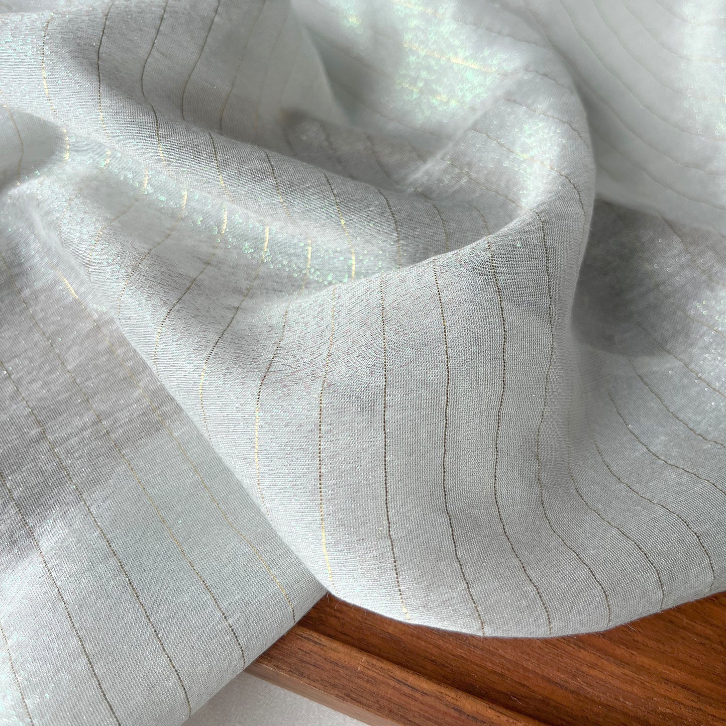 12 Momme Silk Rayon Colorful Golden Shiny Striped Clothing Fabric Elegant Luxury For Women For Sewing By Meters