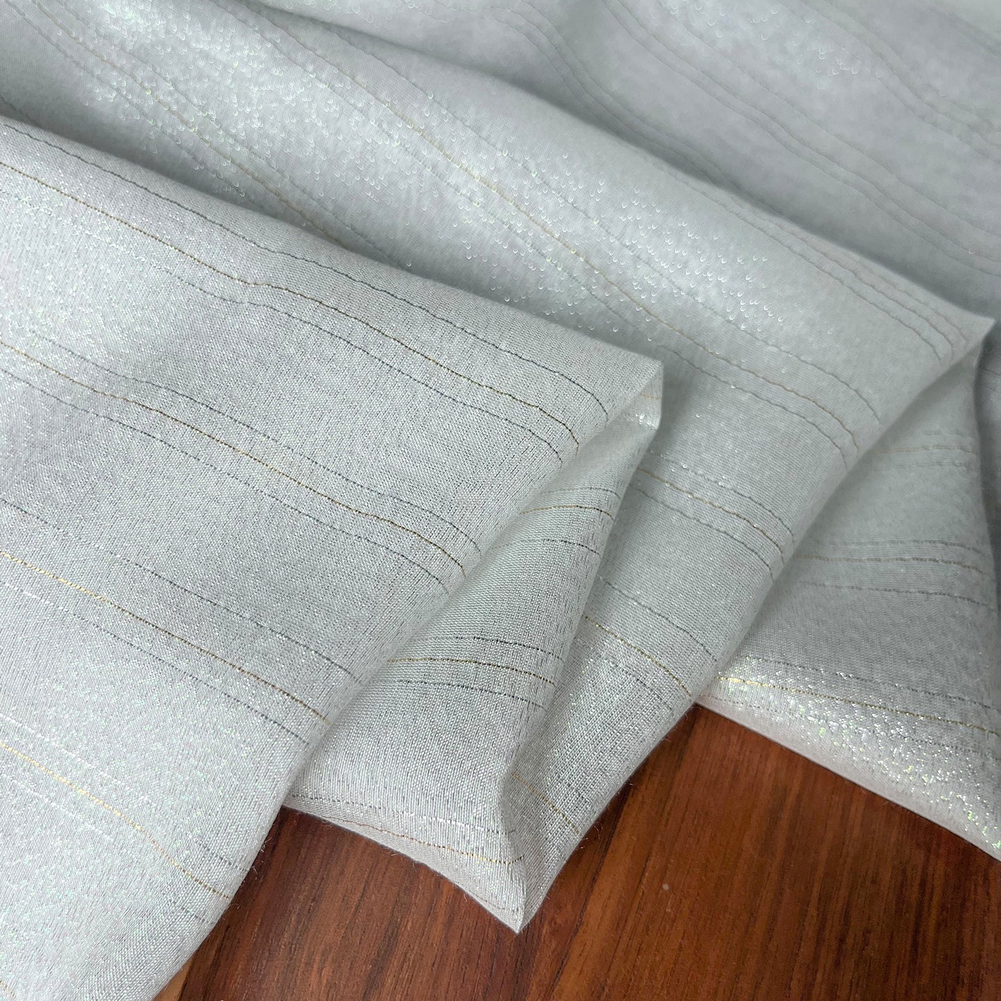 12 Momme Silk Rayon Colorful Shiny Striped Clothing Fabric Elegant Luxury For Women For Sewing By Meters