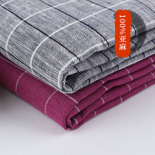 Linen woven strips Fabric Dresses For Women For Sewing By Meters L2107