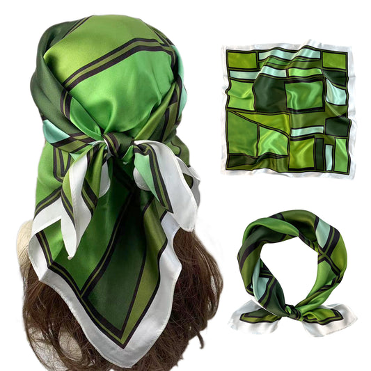 Tolzorai 100% Mulberry Silk Square Light weight Hair Scarf Satin 27" Women's Fashion Head Scarf Wraps With Gift Packed