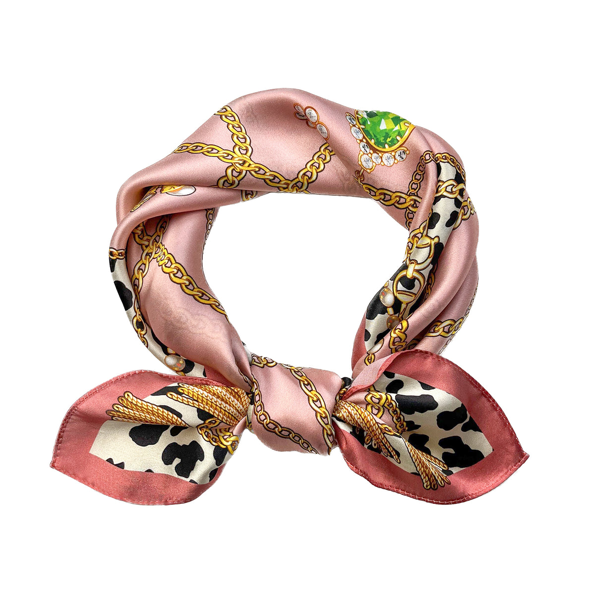 Tolzorai Pure Mulberry Silk Light weight Hair Scarf 21" Neckerchief Printed Women's Head Scarf Wraps With Gift Packed
