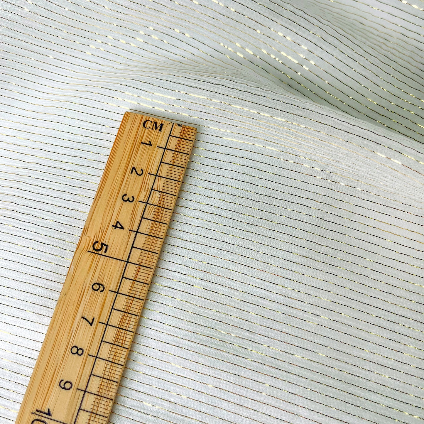 5 Momme Silk Crinkle Chiffon Golden Shiny Striped Clothing Fabric Elegant Luxury For Women For Sewing By Meters
