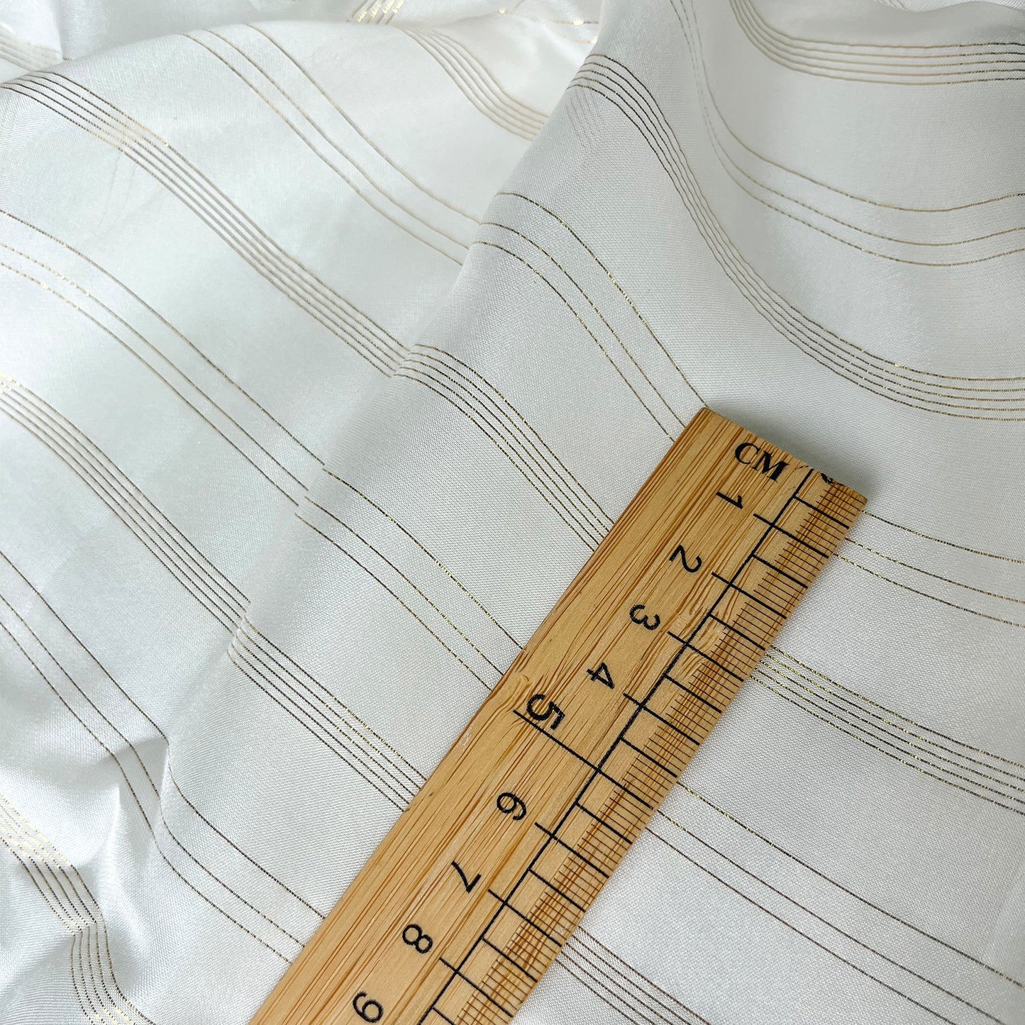 8 Momme Silk Chiffon Golden Shiny Striped Clothing Fabric Elegant Luxury For Women For Sewing By Meters